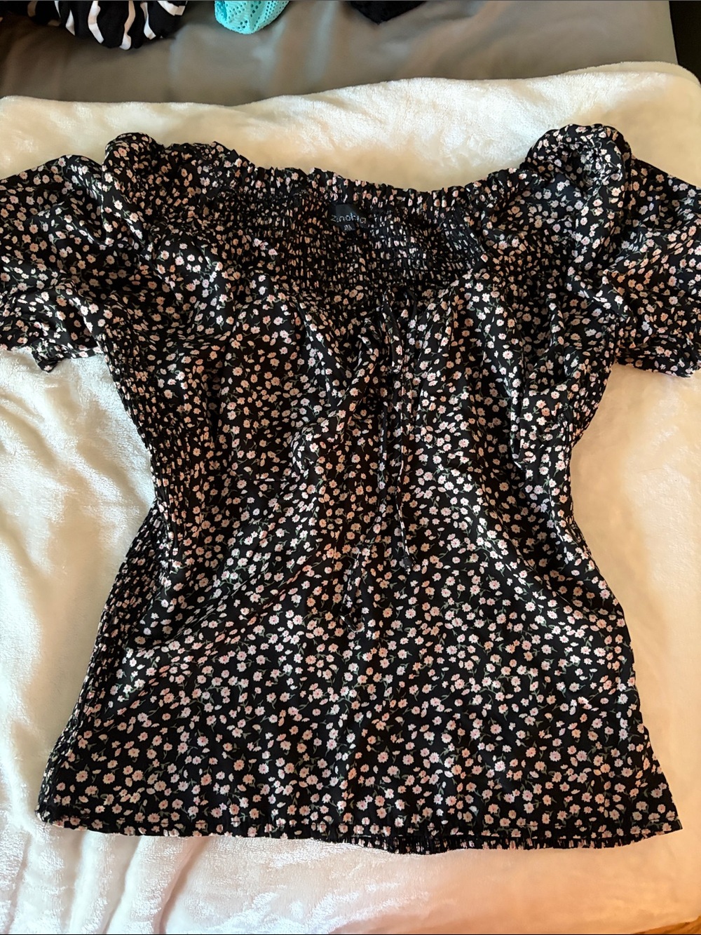 off the shoulder floral top